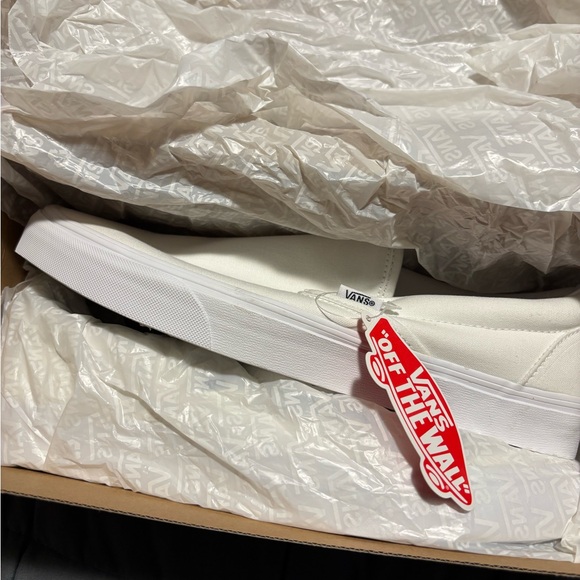 VANS Men's Classic White Slip-On Sneakers Size 11.5 Women’s Size 13 - Picture 7 of 8